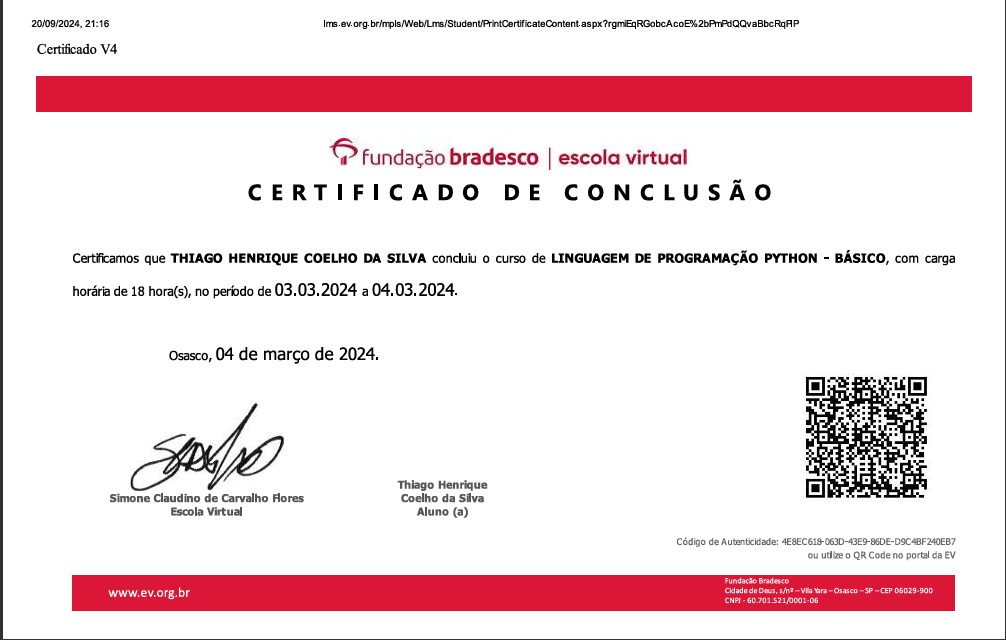 Logo da instituição do certificado
